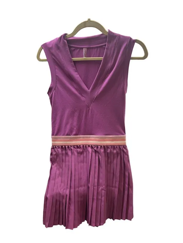 Purple FP Movement by Free People You Got Served Pleated Dress - Image 3