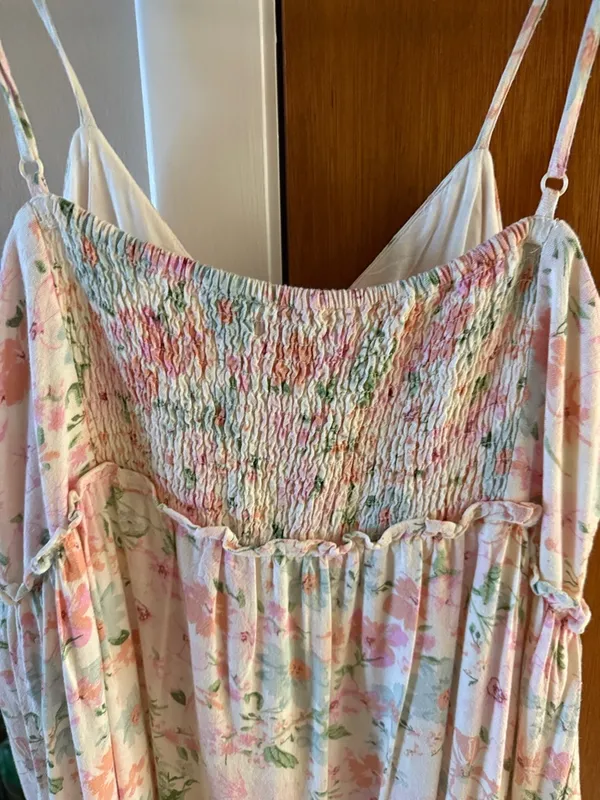 Beautiful Maxi Summer Dress in Pink and Cream! - Image 6
