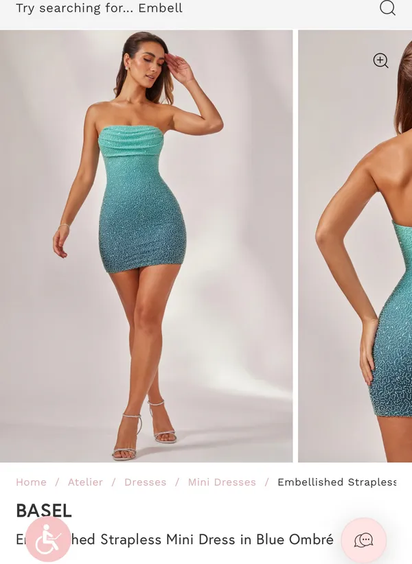 Hoco Dress Blue Size 4 - Image 2