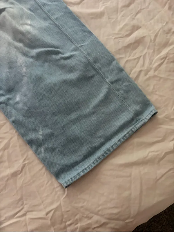 Old Navy Light Blue Relaxed Wide-Leg Jeans - Image 2