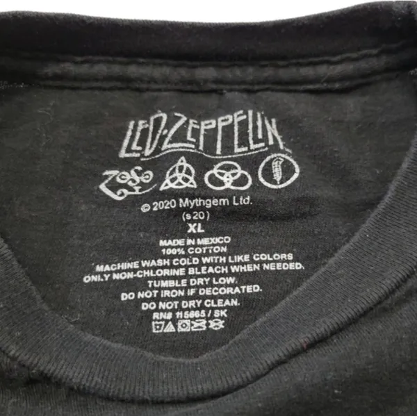 Led Zeppelin Shirt Size XL Band Tee Rock Tee 1977 North American Tour Graphic Tee Unisex - Image 3