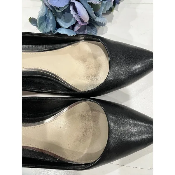 Elie Tahari Black Leather Pointed Toe Stiletto Heel Pumps Size 38‎ - Image 3