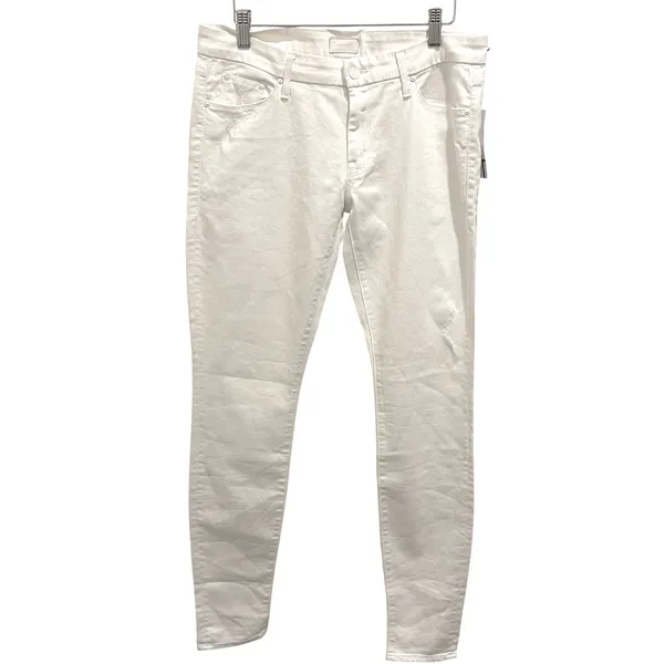 MOTHER The Looker Broken Mirror White Skinny‎ Jeans Women's Size 30 - Image 3