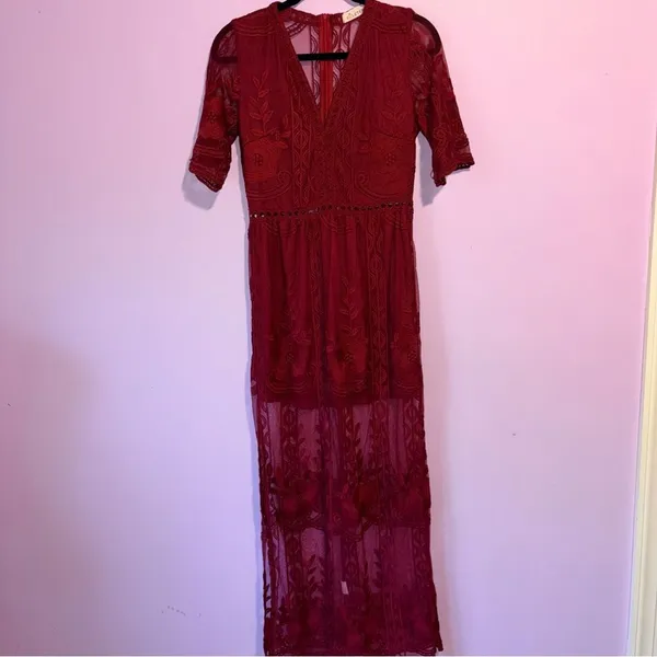 Eleter Romantic Whimsigoth Romper Maxi Dress Boho Lace Women S Dark Cottage - Image 2