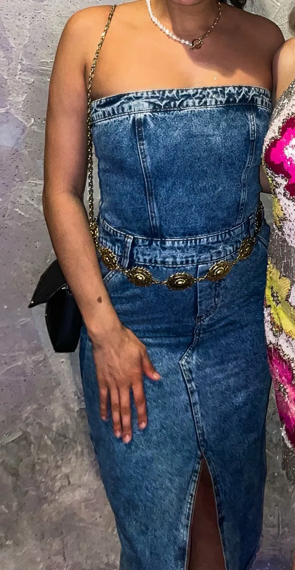 Revenge the label denim dress - Image 3