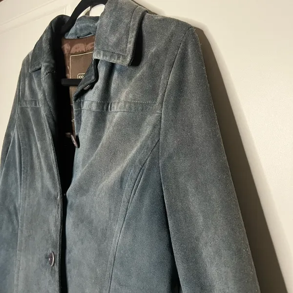 Vintage Coach 100% Suede Leather Jacket – Y2K Era - Image 3