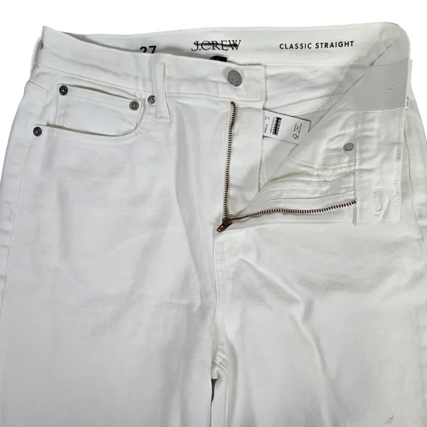 J. Crew Classic straight jean in‎ white 27 NWT - Image 3