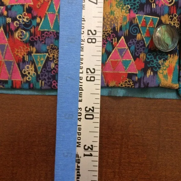 Vintage 80s quilt jacket large Blue - Image 3