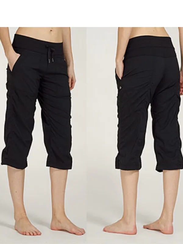 lululemon athletica Black‎ Studio Crop Capri Pants 10 - Image 2