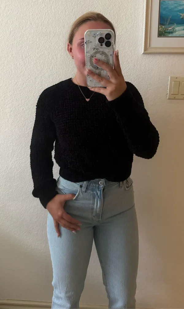 Black Velvet Sweater - Image 2