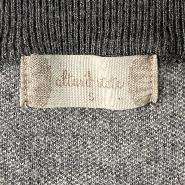 Altar'd‎ State Plaid Cropped Sweater Grey White 90s Grunge Preppy Small EUC - Image 4