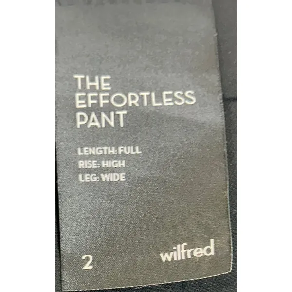 Wilfred Aritzia The Effortless Pant Eversential Black High Rise Wide Leg Size 2 - Image 8