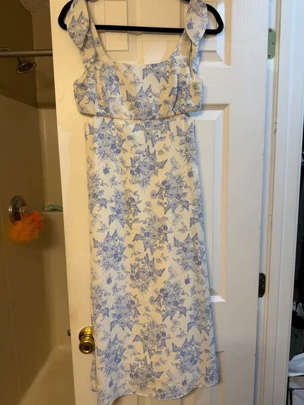 Laundry by Shelli Segal Blue & White midi dress - Image 3