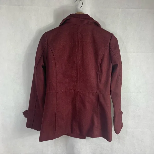 Thread & Supply Double Breasted Oxblood Peacoat Size Medium - Image 4
