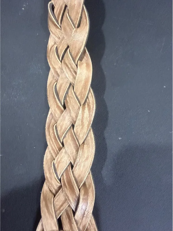 Brazilian Light Brown Braided buckle belt - Image 3