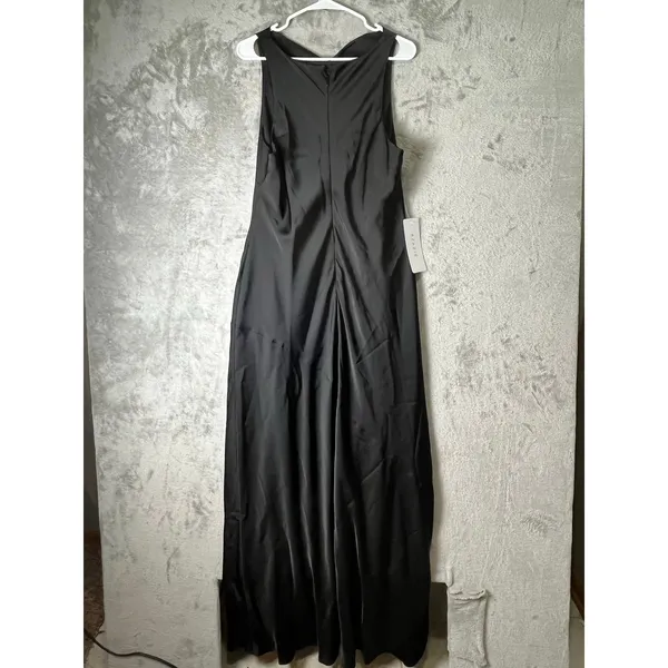 Azazie Allettie Stretch Black Mermaid Satin Dress Bridesmaid Dress New A16 - Image 3