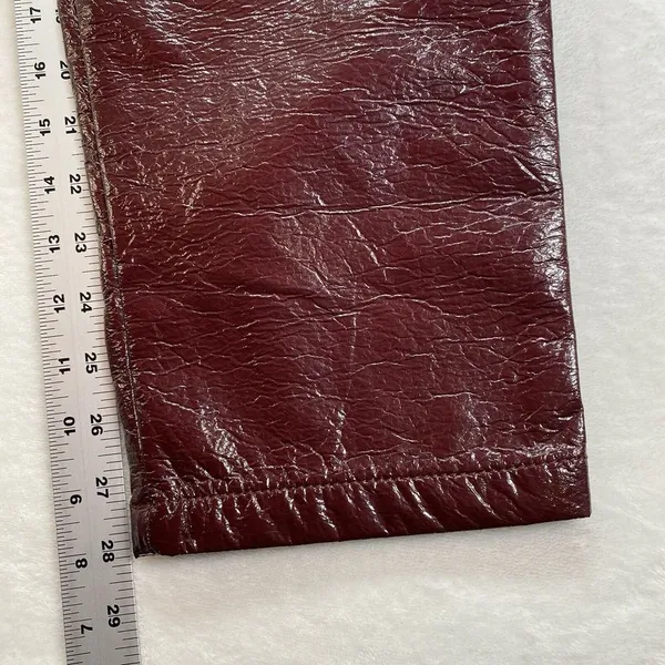 ASOS Jeans Womens 32x32 Oxblood‎ Vinyl Mid Rise 90's Straight Leg - Image 5