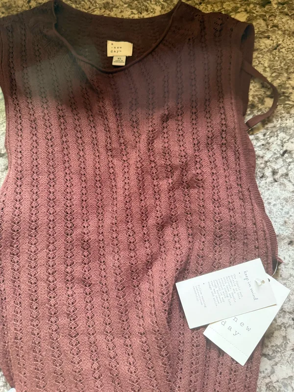 A New Day sleevelessww brown ribbed-knit maxi dress - Image 6
