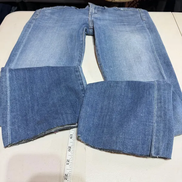 Citizens of Humanity Kelly‎ Bootcut Jeans Womens Blue Low Rise Raw Hem Y2K Indie - Image 11