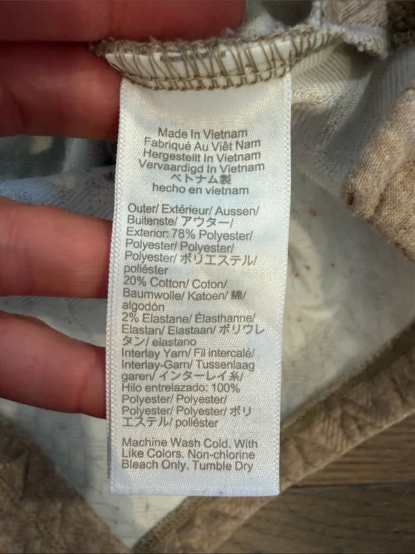 J. Crew Beige Quilted Turtleneck Sweater Size Small - C68-061 - Image 6