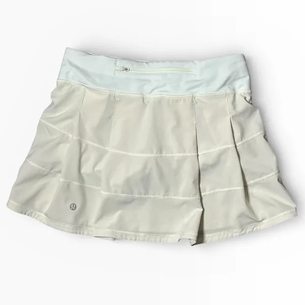 Lululemon Pace Rival Mid Rise Skirt Lemon Sorbet Size 4 Athletic Tennis Long EUC - Image 2