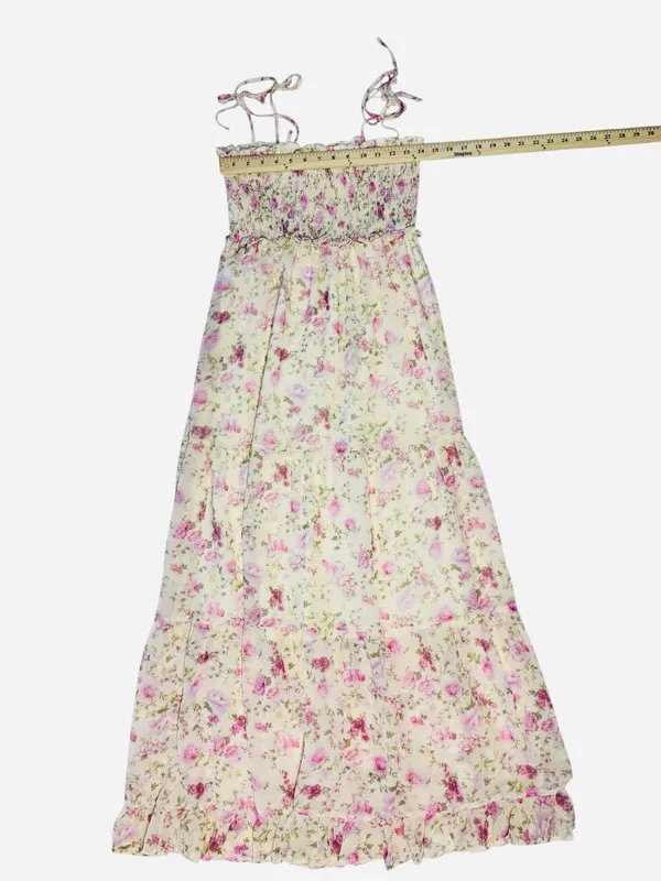 Pink Lily Floral Smocked Tiered Maxi Dress - Image 7