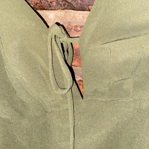 NWT Lulu's Marveled Beauty Olive Green Sleeveless Tie-Front Maxi Dress Large - Image 5