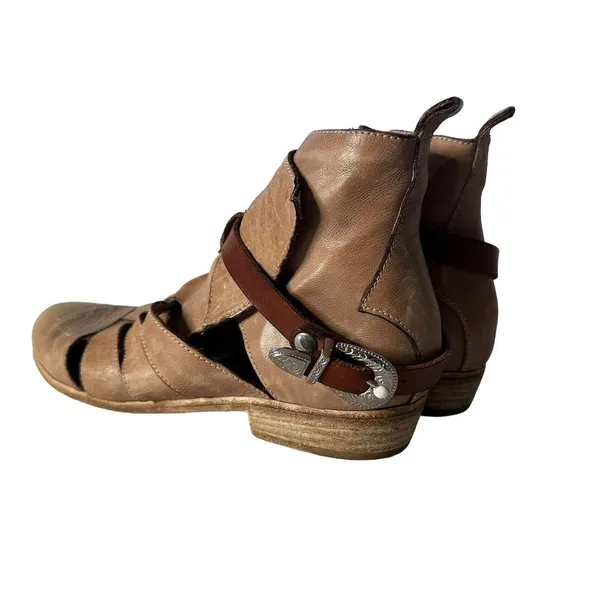 STEVEN‎ By Steve Madden Cut Out Ankle Boots Distressed leather Women's Size 38 - Image 14