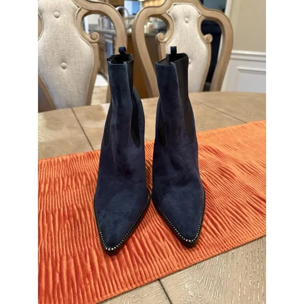 Miss Lola Teal Boots Heels Size 9 - Image 3