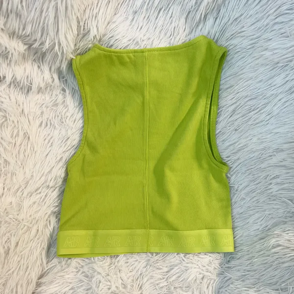 Lime green Nike air workout yoga running sports crop top - Image 5