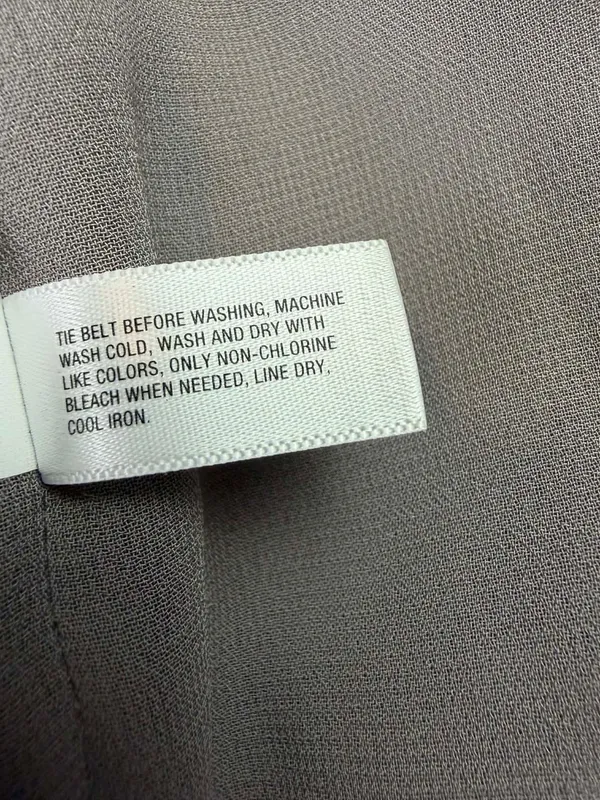 Gap Modern Gray Lightweight Open Front Belted Trench Coat Size Medium - Image 4