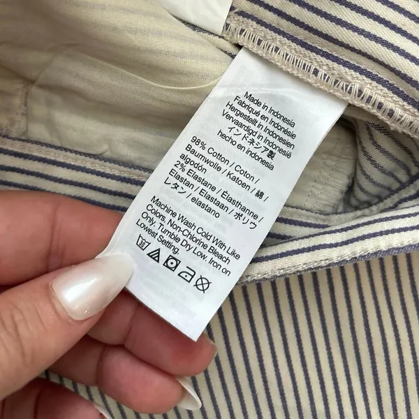 NWT Madewell The Emmett Wide-Leg Crop Pant: In Smokey Grape Stripe Size 23 - Image 8
