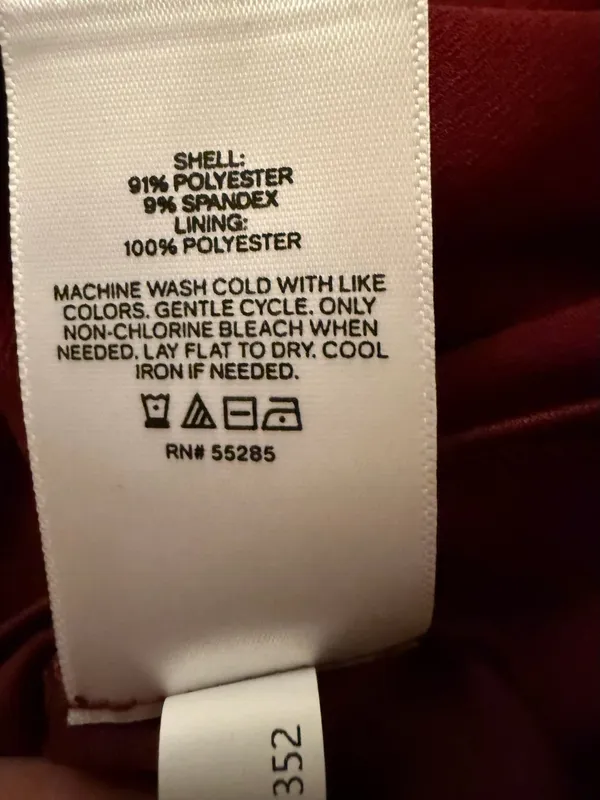 Express‎ Women's Burgundy Puff Sleeve Wrap-Front Dress Size XS - Image 6