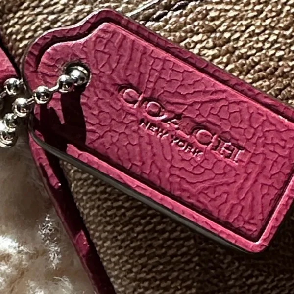 Coach Payton Signature C Go-Go Wristlet. Strap has some cracking. Original Tag - Image 9