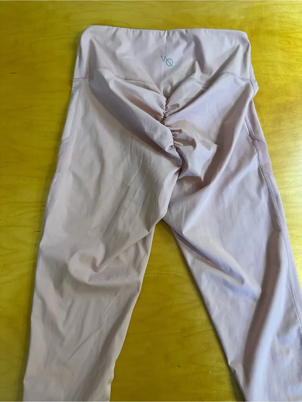 AYBL Vanquish Fitness Mesh Panel Scrunch Leggings Ballet Pink Medium - Image 4