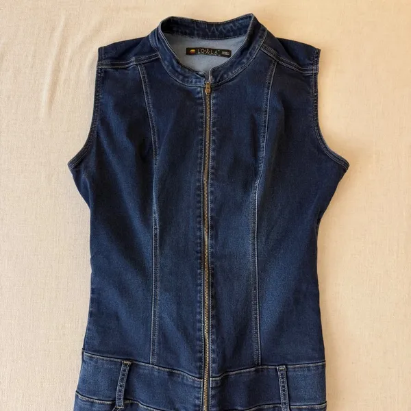 LOWLA Colombian Shapewear Denim Jumpsuit Butt Lift Tummy Control Size 9‎ - Image 9