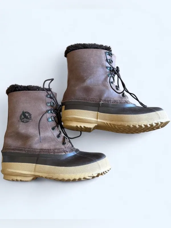 Eddie Bauer Brown Lace-Up Fur Lined Winter Duck Boots Women’s Size 8 - Image 7