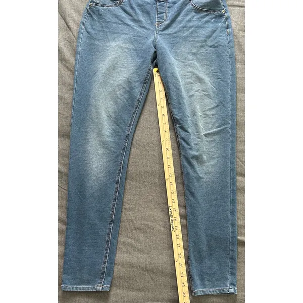 Arizona Jean Co Womens Plus Jegging Light Wash Blue Pull On Denim Pants 18.5 - Image 5