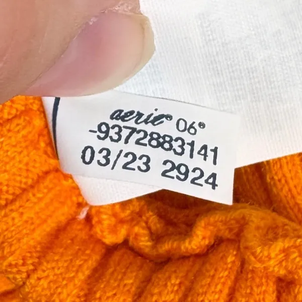 NWT Aerie Ribbed Wrap Crop Top Bright Orange Bralette Summer Festival Size Small - Image 4