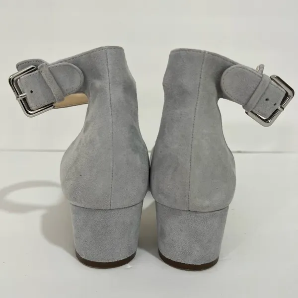 Nine West Dusty Blue Gray Suede Leather Block Heels Size 10 - Image 5
