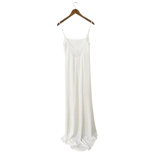 Lulus Blessed Romance White Sleeveless Button Back Mermaid Maxi Dress size M - Image 4