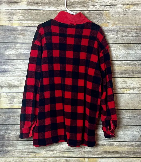Vintage Unlimited Fleece 1/2 Zip Reversible Sweater Size L - Image 2