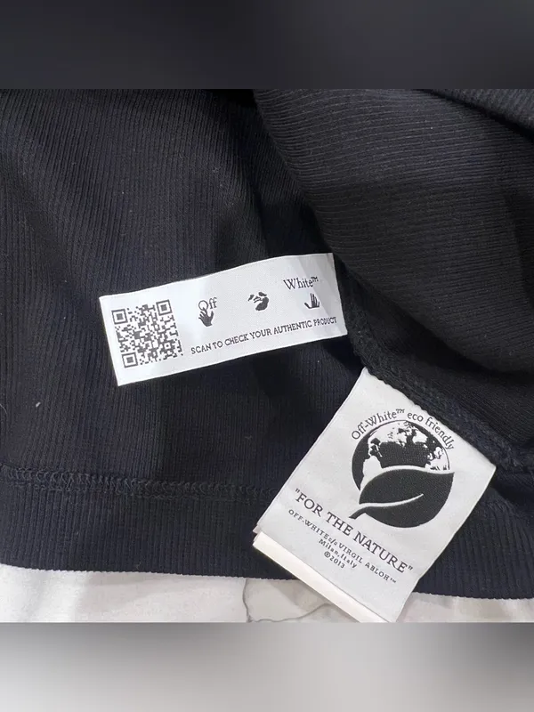 Off-White Virgil Abloh Womens Logo Crop Top - Image 2