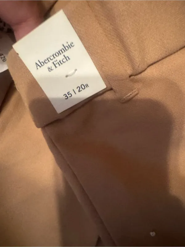 Abercrombie & Fitch High-Waist Wide Leg Pants in Camel Brown - Image 10
