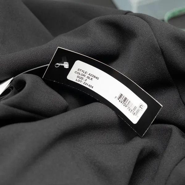 Betsy & Adam. Arielle Scuba Crepe Ruffle‎ Slit Gown. - Image 8