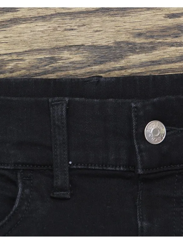 Denim & Co. Cozy Touch Relaxed Straight Jeans A671600 Black 6 Tall - Image 5