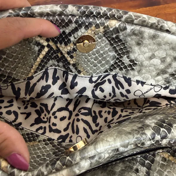 Jessica Simpson Snake-Print Satchel - Neutral Tones - Image 9