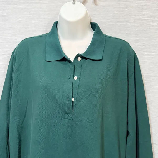 Tuckernuck June Bug Green Cotton Pique Long Sleeve Polo Mini‎ Dress XL NEW - Image 5