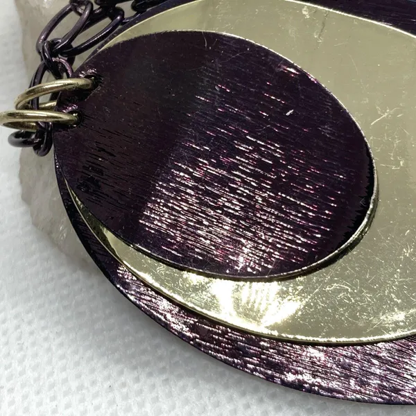 Vintage 1990s Bill Blass Copper Chain Necklace Pendant Adjustable 17'' - 20''‎ - Image 4