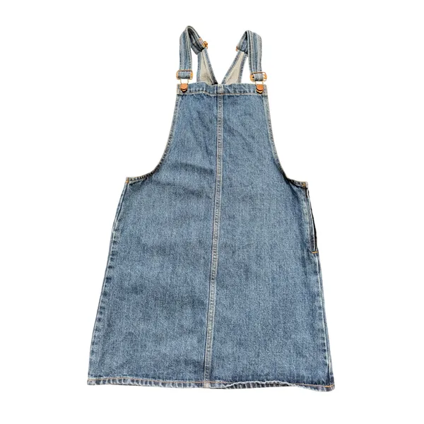 Madewell Denim Pinafore Dress Womens XS Blue Excellent Overall Mini Dress - Image 2